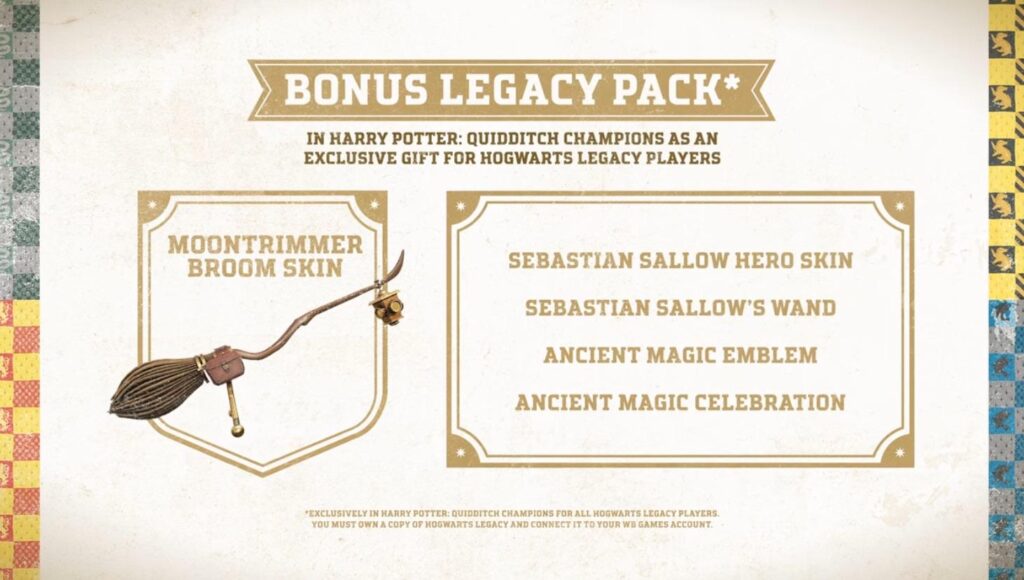 Bonus Legacy Pack do Harry Potter: Quidditch Champions