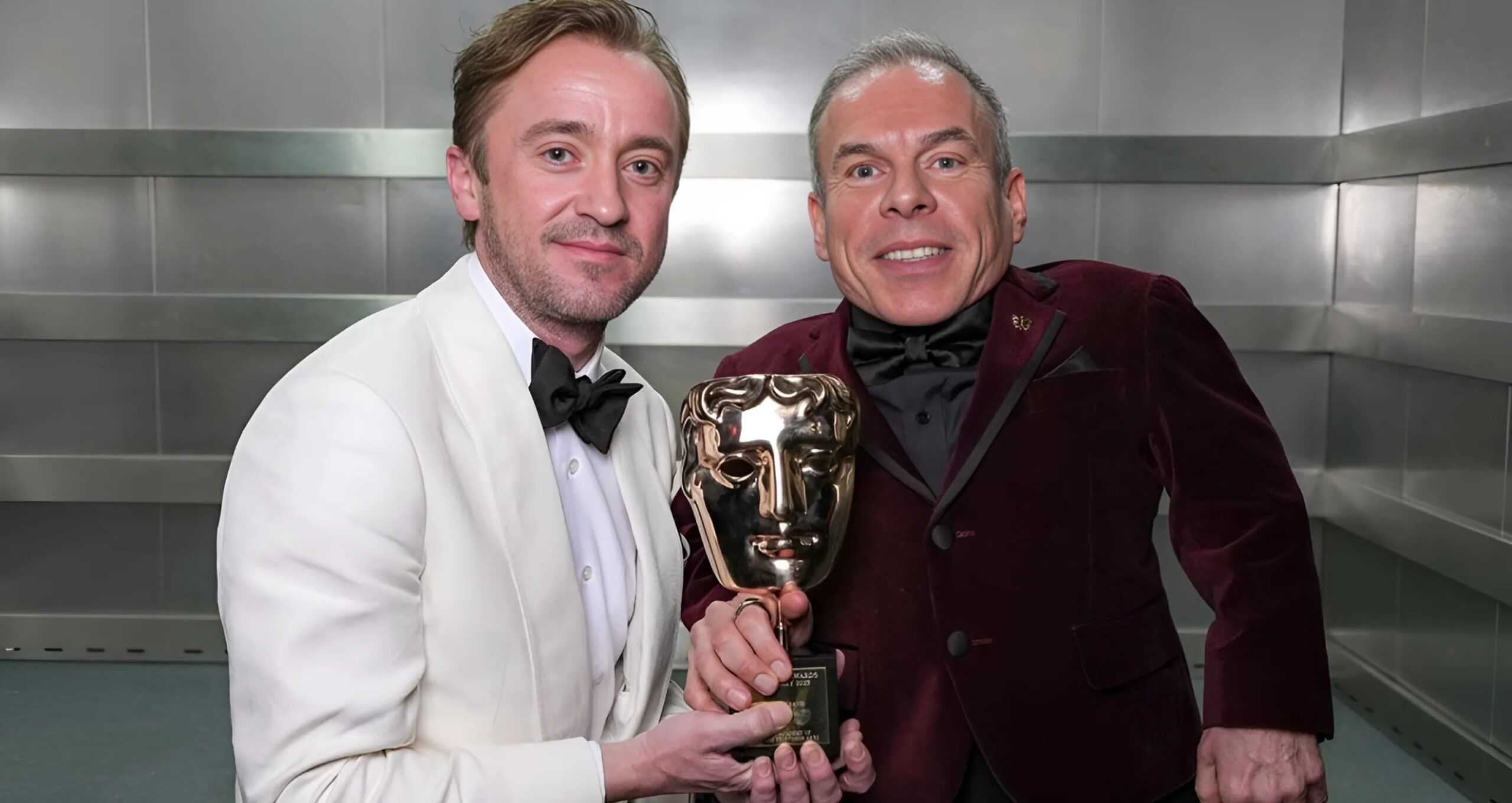 Tom Felton a Warwick Davis - BAFTA 2025